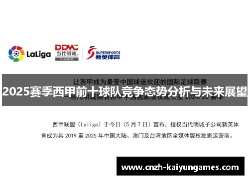 2025赛季西甲前十球队竞争态势分析与未来展望