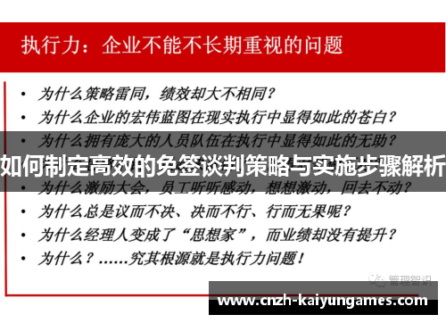如何制定高效的免签谈判策略与实施步骤解析